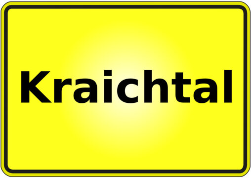 Ortseingangsschild Deutschland Stadt Kraichtal