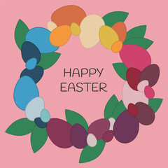 Easter wreath of eggs