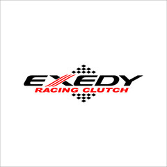 vector inscription (exedy, racing clutch) can be used as graphic design, sticker