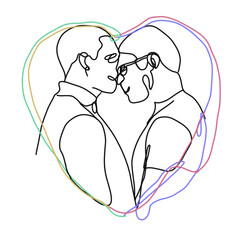 Gay Couple Valentine’s Day Queer Love Male Couple LGBTQIA+ 
