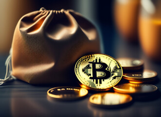 bag with bitocoins