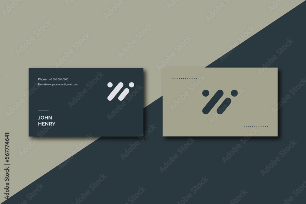 Wall mural modern creative and clean business card design template, visiting card.