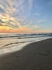 sunset on the beach