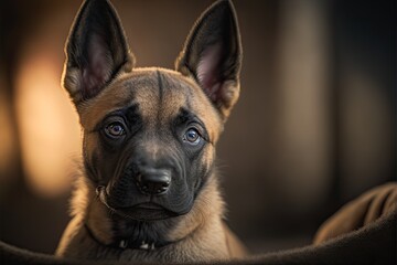 Belgian malinois Puppy Portrait