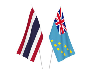 Thailand and Tuvalu flags