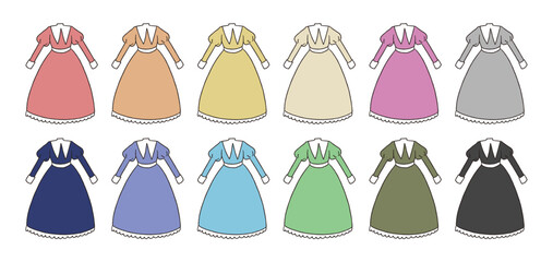 ワンピースのイラストセット