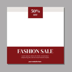 Editable minimal square banner template. Suitable for social media post and web internet ads. Vector illustration with photo college