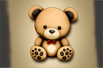 teddy bear sticker, generative ai