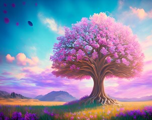Obraz na płótnie Canvas Fairytale Woodland with Plush Tree