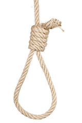 Rope with hangman's noose, linen rope