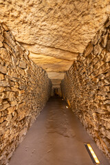 Obraz premium Interior of dolmen de El Romeral, UNESCO site, Antequera, Spain