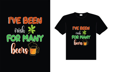 St. Patrick's day typography colorful Irish quote vector Lettering t-shirt design 