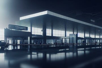 Fototapeta na wymiar airport Transfer terminal sign. Generative AI