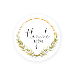 Vector Calligraphy Thank You Hand Lettering