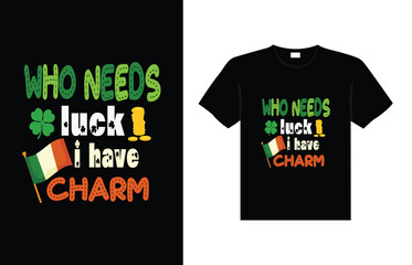 Fototapeta premium St. Patrick's day typography colorful Irish quote vector Lettering t-shirt design 