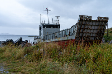 Shipwreck on beach