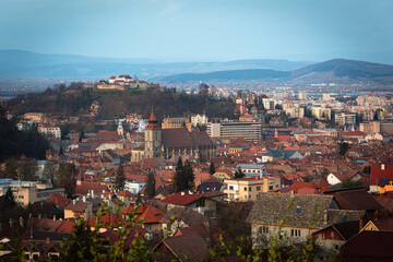 Fototapeta na wymiar City from above, Romania