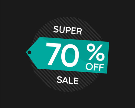 70 percent off. On sale. Great deal. seventy percent. 3D text
