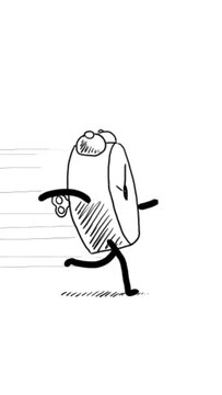 vertical video - 2d hand drawn animation  - Fast running clock