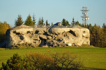 Pre-war concrete infantry blockhouse 