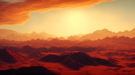 Fototapeta na wymiar Serene and Silent Landscape of the Desert