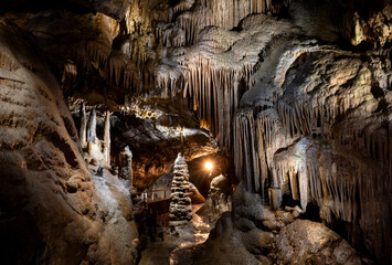 The “Dechenhoehle“ (Dechen Cave) in Iserlohn Sauerland Germany is a famous public show cave...