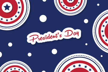 Presidents day background illustration vector. American presidents day celebration banner