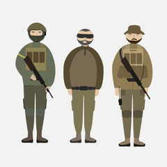 military soldiers, people in uniform