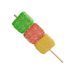 3d illustration of traditional Indonesian food gurandil