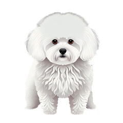 Obraz premium Bichon Frise Cartoon Art