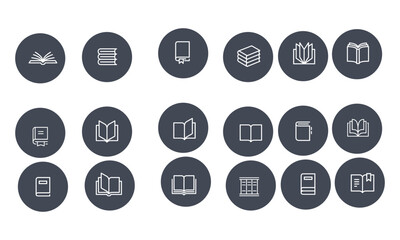 book icons vector design 