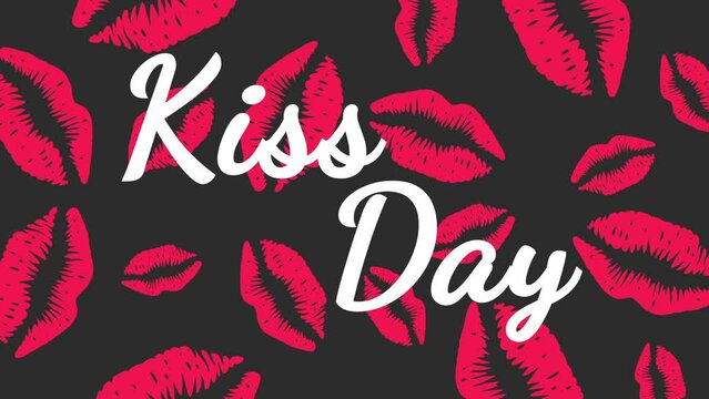 kiss day with kiss signs background for happy kiss day and happy valentines day.