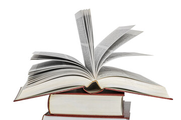 Education concepts. Pile of open and close books. png transparent