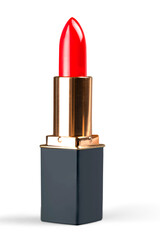 Fototapeta na wymiar A red glitter polish lipstick