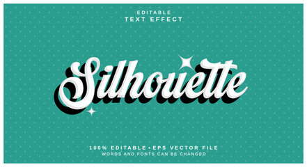 Editable text style effect - Silhouette text style theme.