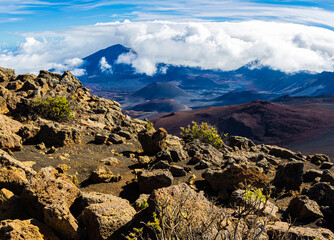 Haleakala Crater From The Pa Ka oao Cinder Cone Summit, Haleakala National Park, Maui, Hawaii, USA