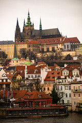 Naklejka na ściany i meble View of Prague Castle (Prazsky hrad) with St. Vitus Cathedral 