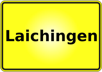 Stadteingangsschild Deutschland Stadt Laichingen