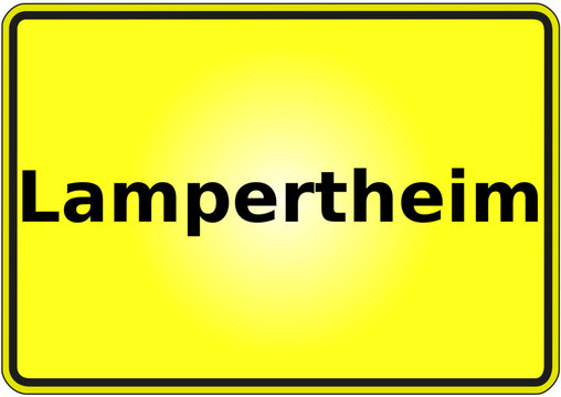 Stadteingangsschild Deutschland Stadt Lampertheim