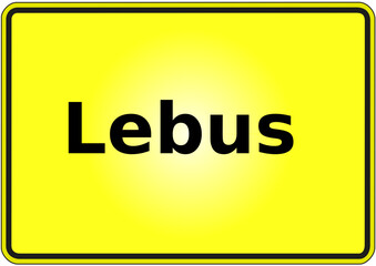 Stadteingangsschild Deutschland Stadt Lebus