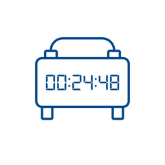 LED digital clock number isolated. Electronic figures for counter or calculator mockup interface design.