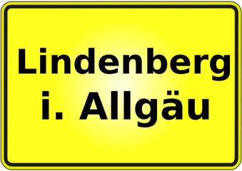 Stadteingangsschild Deutschland Stadt Lindenberg i. Allgäu