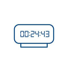 LED digital clock number isolated. Electronic figures for counter or calculator mockup interface design.