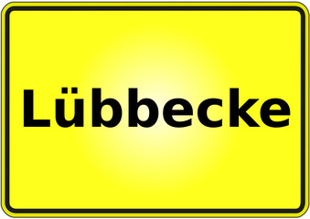 Stadteingangsschild Deutschland Stadt Lübbecke