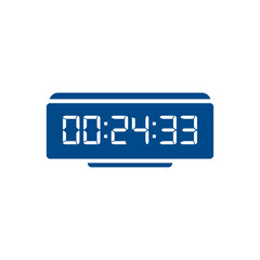 LED digital clock number isolated. Electronic figures for counter or calculator mockup interface design.