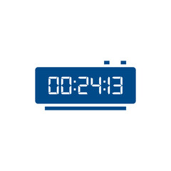 LED digital clock number isolated. Electronic figures for counter or calculator mockup interface design.