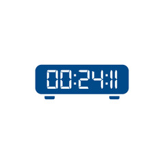 LED digital clock number isolated. Electronic figures for counter or calculator mockup interface design.