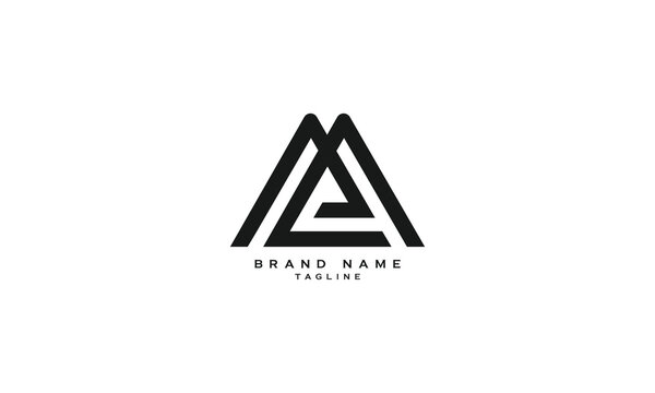 PME, PMC, MEQ, PEQ, MPQ, MPE, ME, EM, PQ, Abstract initial monogram letter alphabet logo design
