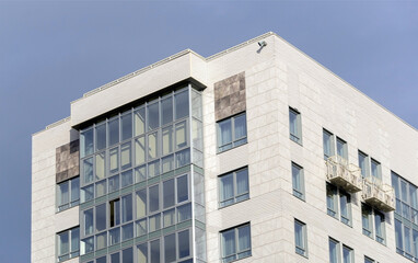 Modern panel apartment building