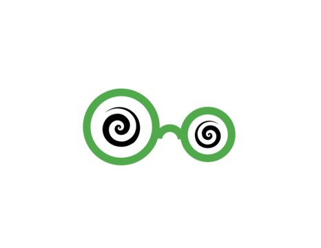 Green optical illusion glasses